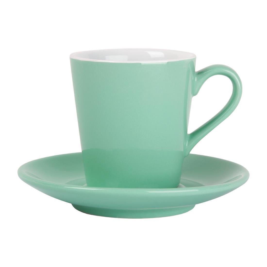Olympia Cafe Flat White Saucers Aqua 135mm (Pack of 12) - FF998  - 4
