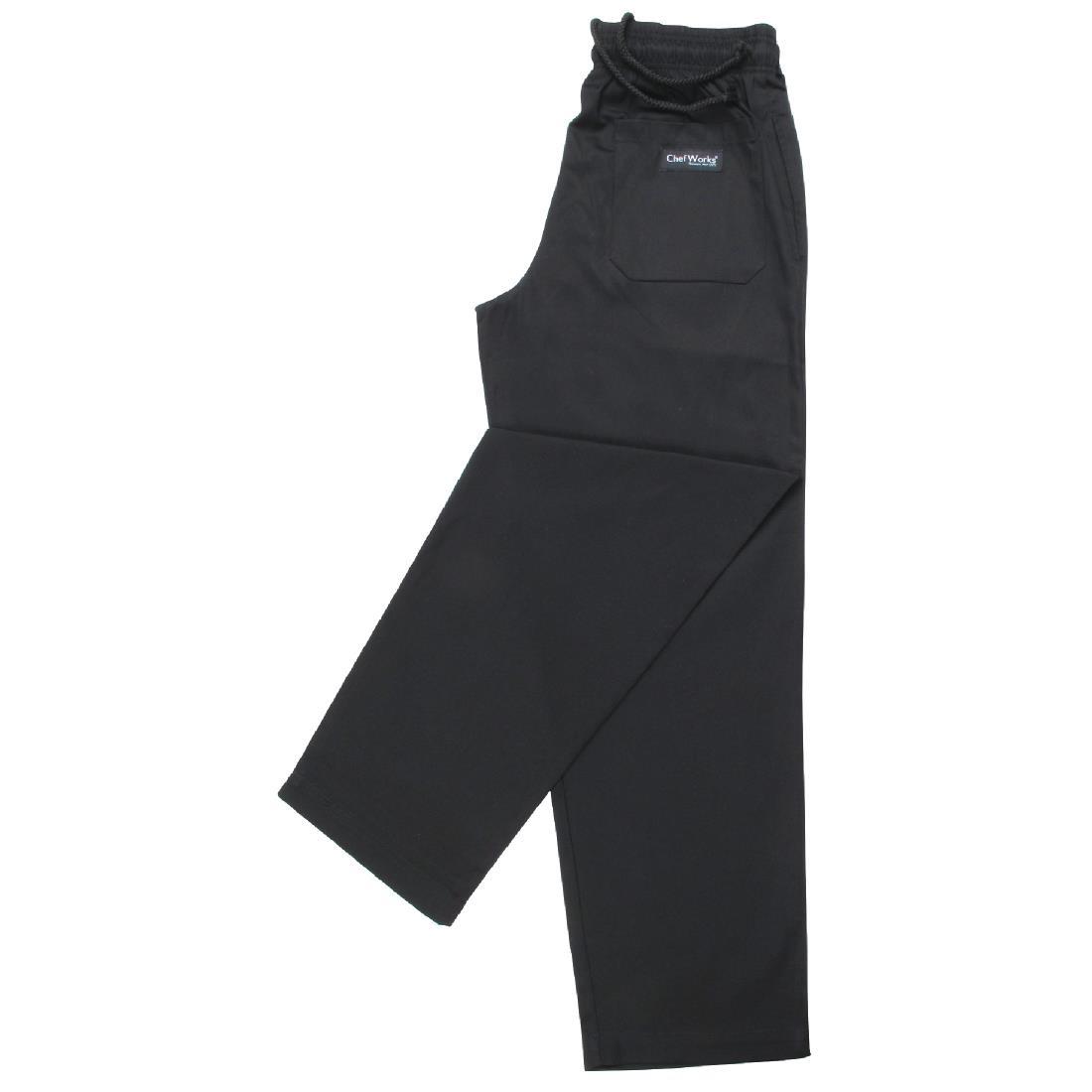 Chef Works Essential Baggy Trousers Black 6XL - A029-6XL  - 2
