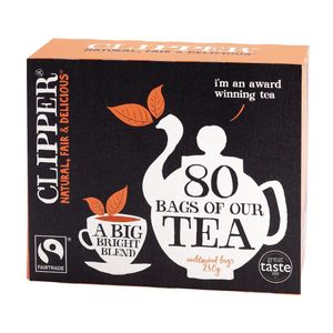 Clipper Everyday Fairtrade Teabags (Pack of 80) - FW825  - 1