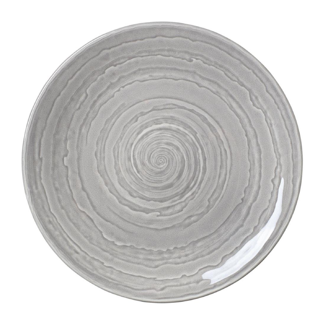 Steelite Scape Grey Coupe Plates 203mm (Pack of 12) - VV1007  - 1