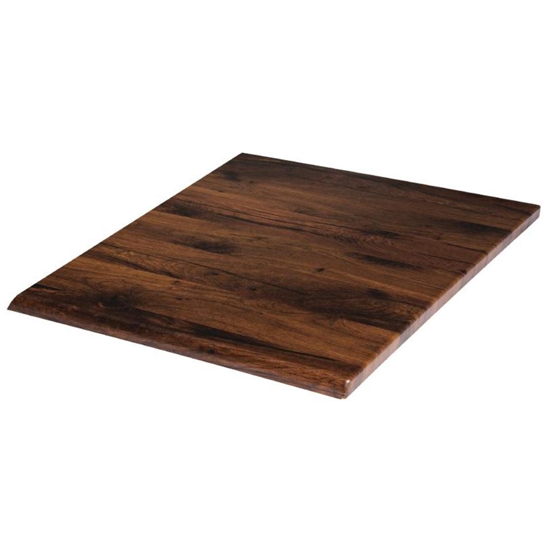 Werzalit Pre-drilled Square Table Top Antique Oak 700mm - CG721  - 2