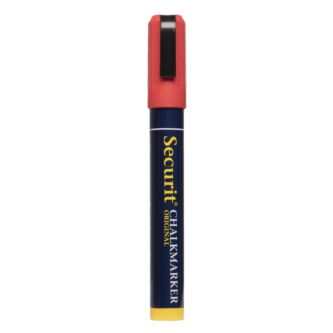 Securit 6mm Liquid Chalk Pen Red - P523  - 2