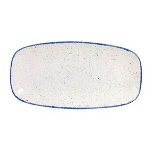Churchill Stonecast Hints Rectangular Plates Indigo Blue 298mm (Pack of 12) - DS587  - 1