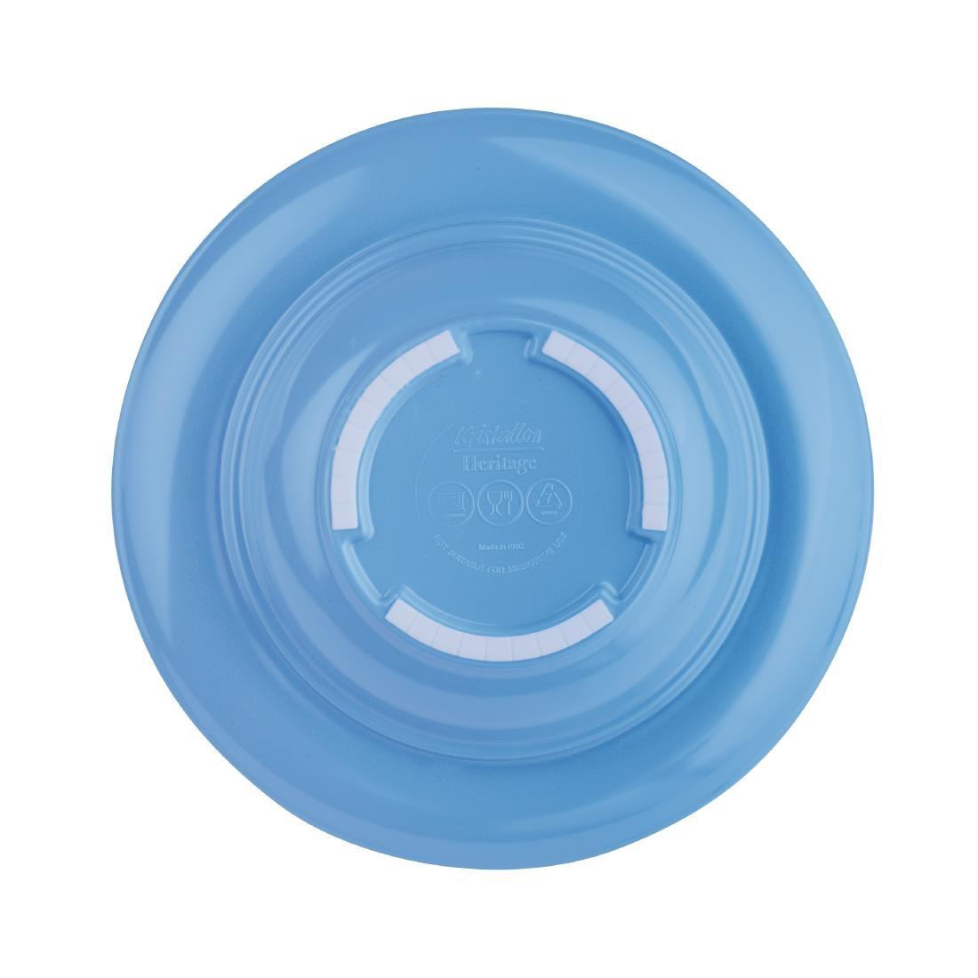 Olympia Kristallon HeritageRaised Rim Bowls Blue 205mm (Pack of 4) - DW702  - 5
