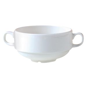 Steelite Antoinette Cream Soup Bowls Handled Stacking 285ml (Pack of 36) - V5518  - 1