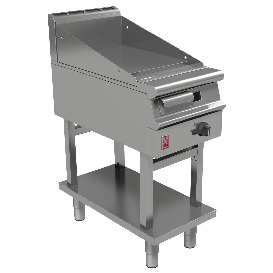 Falcon Dominator Plus 400mm Wide Smooth Natural Gas Griddle on Fixed Stand G3441 - GP036-N  - 1