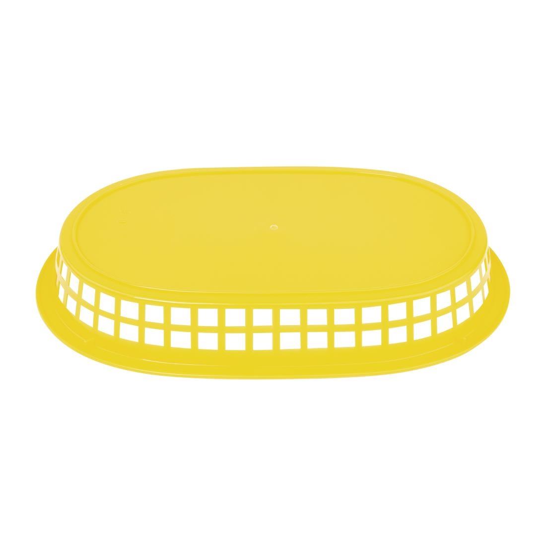 Olympia Kristallon Polypropylene Food Baskets Yellow (Pack of 6) - DF268  - 3