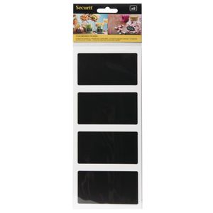 Securit  Adhesive Chalkboard Labels Rectangle (Pack of 8) - CM569  - 1