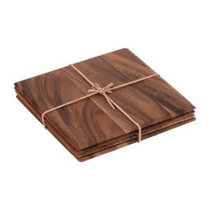T&G Square Wooden Table Mats (Pack of 4) - DL134  - 1