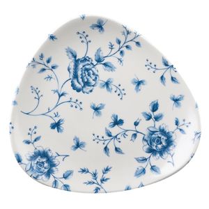 Churchill Vintage Prints Blue Rose Chintz Pattern Triangle Plate 192mm (Pack of 12) - CP545  - 1
