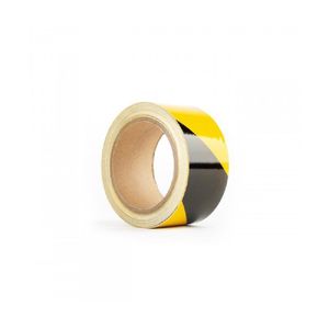 Black and Yellow Hazard Tape 66m - DF498  - 1