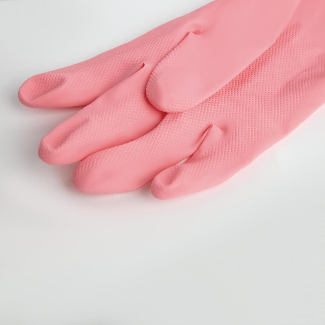 MAPA Vital 115 Liquid-Proof Light-Duty Janitorial Gloves Pink Extra Large - FA290-XL  - 3