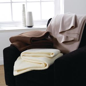 Mitre Essentials Polar Blanket Chocolate Double - GU392  - 1