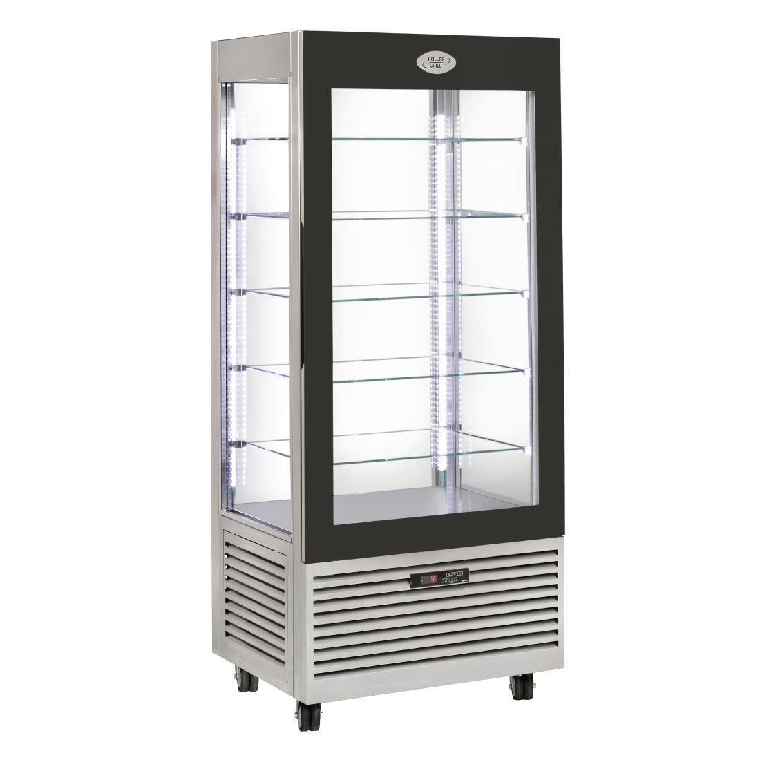 Roller Grill Display Fridge with Fixed Shelves Stainless Steel - DT736  - 1