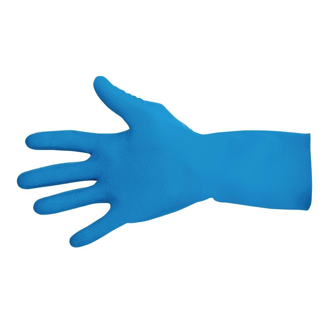 MAPA Vital 165 Liquid-Proof Food Handling Gloves Blue Large (One Pair) - FA293-L  - 1