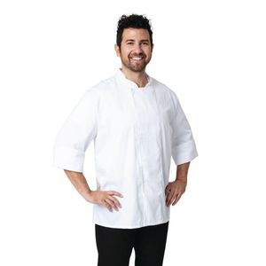 Whites Unisex Atlanta Chef Jacket White Teflon Size S - BB578-S  - 1