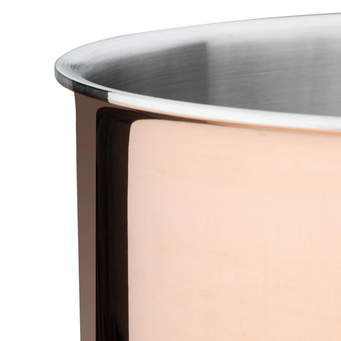 Vogue Induction Tri-Wall Copper Saucepan - 200x100mm - FS667  - 5