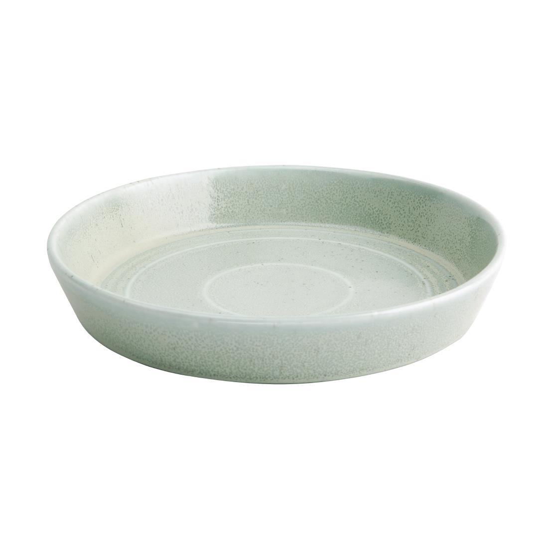 Olympia Cavolo Flat Round Bowls Spring Green 220mm (Pack of 4) - FB561  - 1