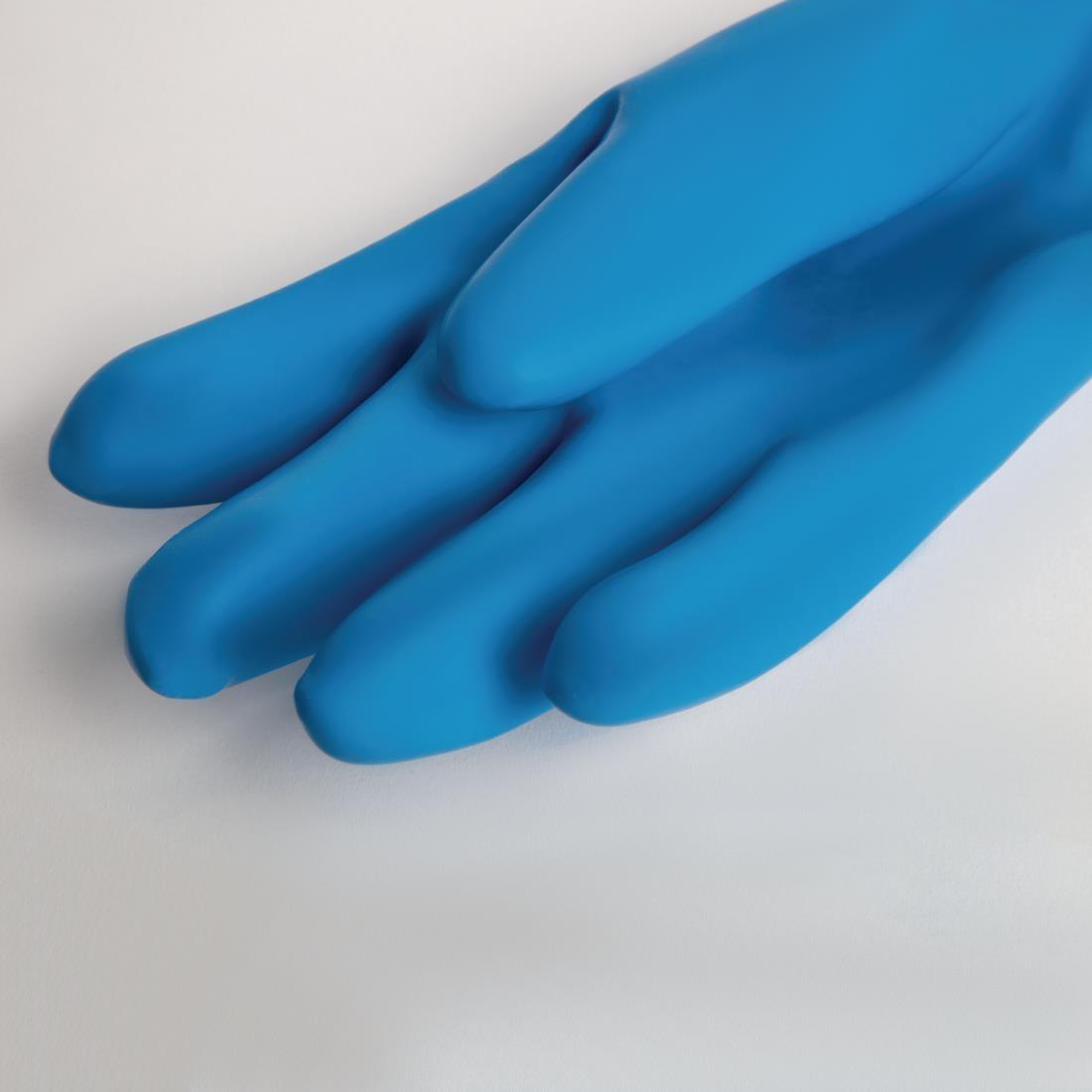 MAPA Jersette 308 Liquid-Proof Food Handling Gloves Blue Large - FA294-L  - 4