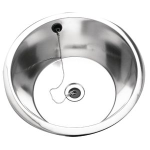Franke Sissons Stainless Steel Rimmed Edge Round Inset Sink Bowl 355mm - CD985  - 1