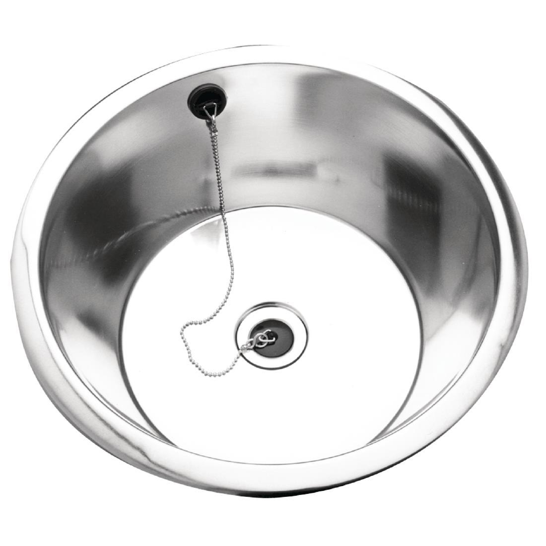Franke Sissons Stainless Steel Rimmed Edge Round Inset Sink Bowl 430mm - CD986  - 1