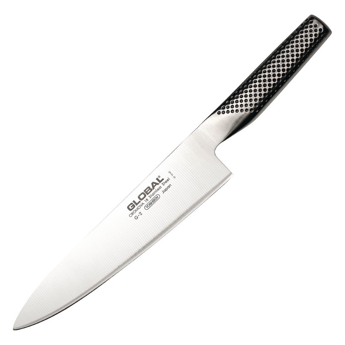 Global Classic Chefs Knife 20cm With Knife Sharpener - DG016  - 2