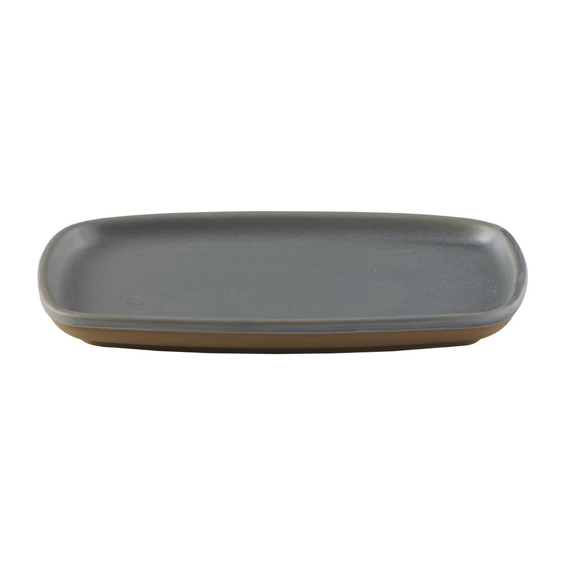 Churchill Emerge Seattle Oblong Plate Grey 222x152mm (Pack of 6) - FS957  - 2