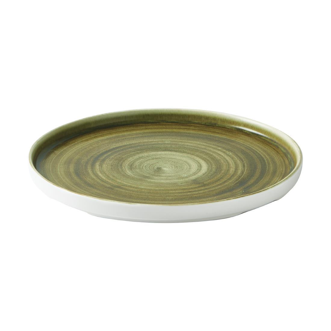 Churchill Stonecast Plume Walled Plates Green 260mm (Pack of 6)