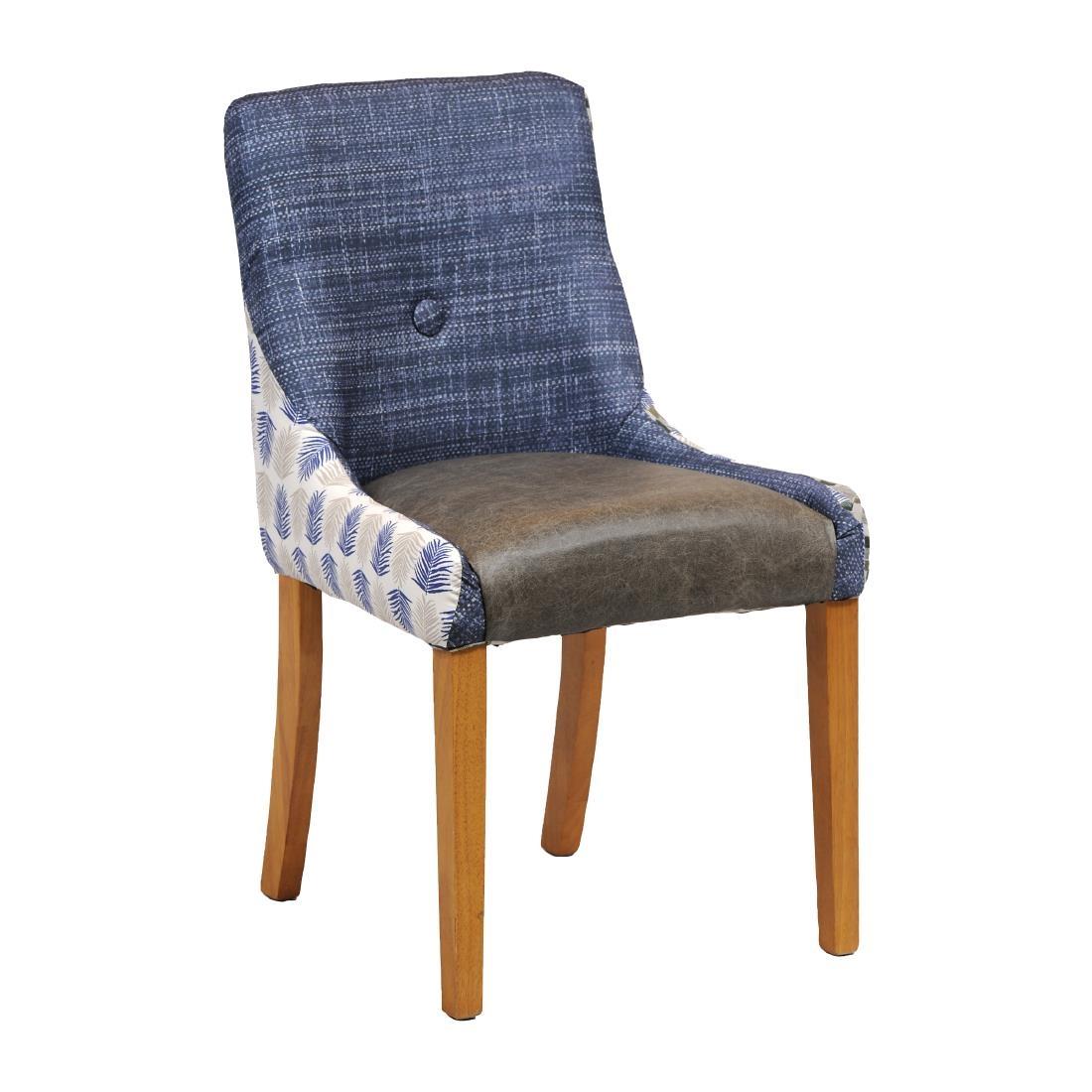 Bath Dining Chair Soft Oak with Alfresco Marine Outer Back Saddle Ash Seat
