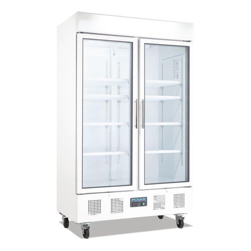 Polar G-Series Upright Double Door Display Fridge 944Ltr White