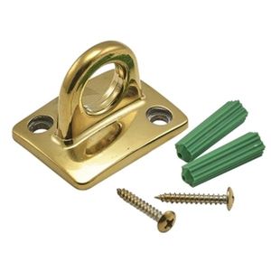 Brass Plated Wall Attachment For Barrier Rope - BH-BP - 1