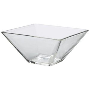 Square Glass Bowl 20 x 8cm H (Pack of 6) - B3174 - 1