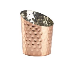Hammered Copper Plated Angled Cone 9.5 x 11.6cm (Dia x H) (Pack of 12) - SVHA10C - 1