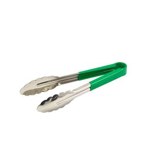 Genware Colour Coded St/St. Tong 31cm Green - CCT31G - 1