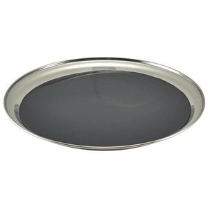 Non Slip Stainless Steel Round Tray 12" - 52039NS - 1
