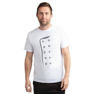 Chef Printed T Shirt White Size L - BB492-L