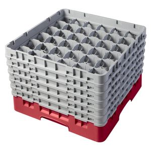 Cambro Camrack Red 36 Compartments Max Glass Height 133mm - CZ177