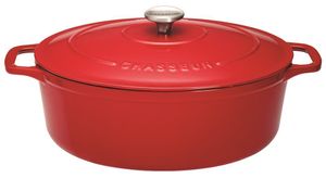 Chasseur Oval Casserole With Lid Red - 270mm - 186408 - 10325-01