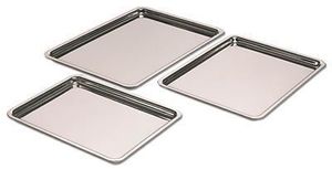 Matfer S/S Sm Bake Tray Flat Edge - 200mm - 610312 - 11734-02