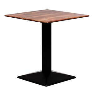 Turin Metal Base 700mm Square Dining Table w/Laminate Top in Planked Oak - CZ816 - 1