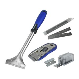 Faithfull Long Handled Grill Scraper and Razor Blade Scraper Set - HS979 - 1