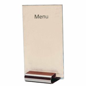 Olympia Curved Stainless Steel Menu Card Holder - F778 - 3