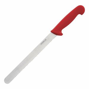 Hygiplas Serrated Slicer Red 25.5cm - C897 - 1