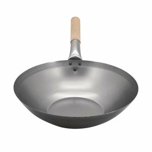 Vogue Mild Steel Wok Flat Base 330mm - K296 - 3