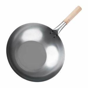 Vogue Mild Steel Wok Flat Base 356mm - K297 - 4