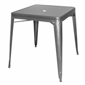 Bolero Bistro Square Steel Table Gun Metal 668mm - DM904 - 1