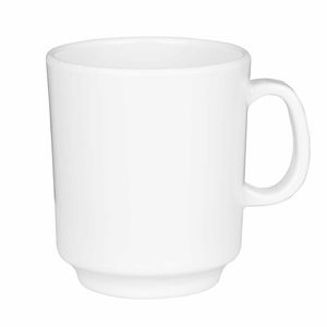 Olympia Kristallon Melamine Mugs White 340ml 12oz (Pack of 6) - CW290 - 1