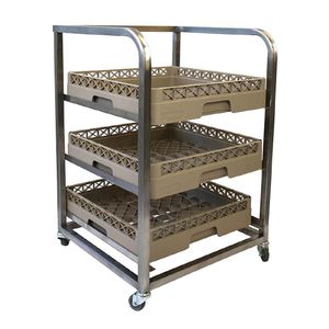 Craven Stainless Steel Glass Tray Trolley - DN596 - 1
