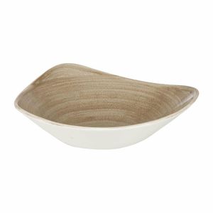 Churchill Stonecast Patina Antique Triangle Bowls  Taupe 235mm (Pack of 12) - HC795 - 1