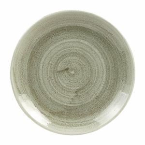 Churchill Stonecast Patina Antique Round Coupe Plates Green 165mm (Pack of 12) - HC809 - 1